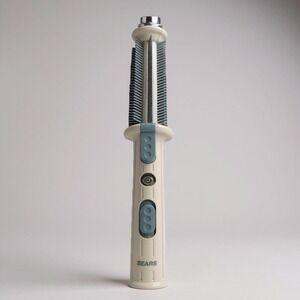 Vintage Sears Curling Brush Iron Heated Styler Tight Curl Blue 82533